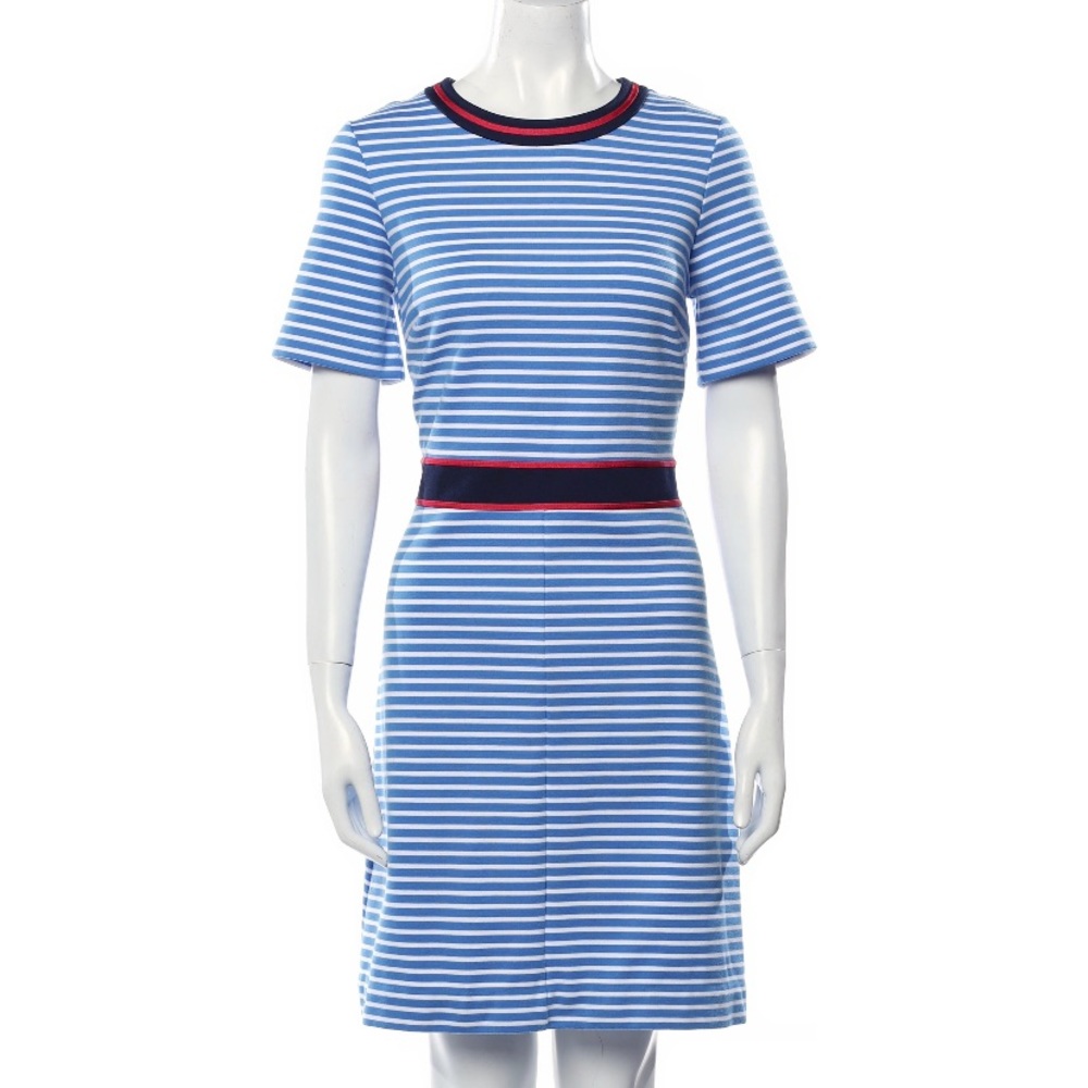 NWT Draper James A-line Blue/White Stripe Dress Sz Med